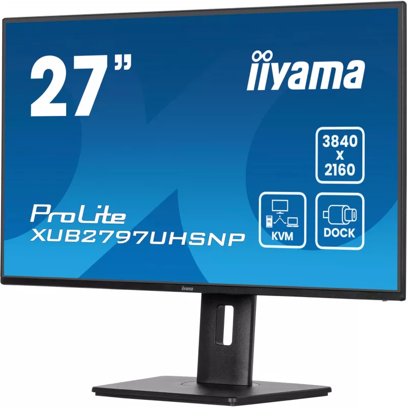 iiyama ProLite XUB2797UHSNP-B1 kompiuterio monitorius 68.6 cm (27 col.) 3840 x 2160 pikselių 4K Ultra HD LED juodas