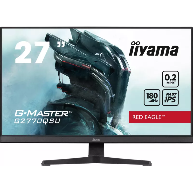 iiyama G-MASTER G2770QSU-B6 kompiuterio monitorius 68,6 cm (27 colių) 2560 x 1440 pikselių Wide Quad HD LED juodas