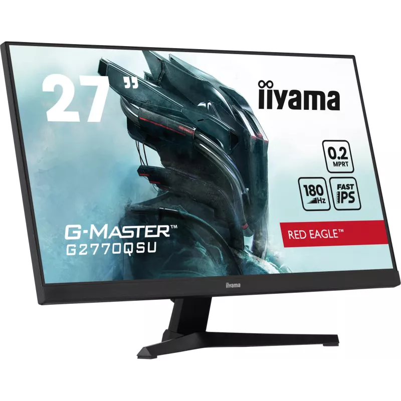 iiyama G-MASTER G2770QSU-B6 kompiuterio monitorius 68,6 cm (27 colių) 2560 x 1440 pikselių Wide Quad HD LED juodas