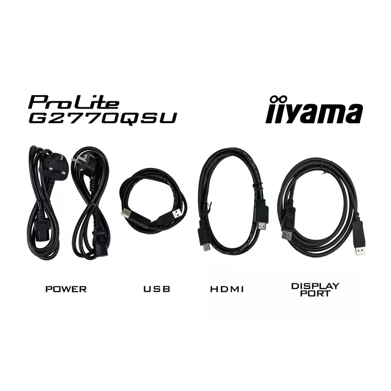 iiyama G-MASTER G2770QSU-B6 kompiuterio monitorius 68,6 cm (27 colių) 2560 x 1440 pikselių Wide Quad HD LED juodas