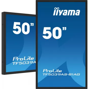iiyama TF5039AS-B1AG kompiuterio monitorius 125,7 cm (49,5 colio) 3840 x 2160 pikselių 4K Ultra HD LED jutiklinis ekranas juodas