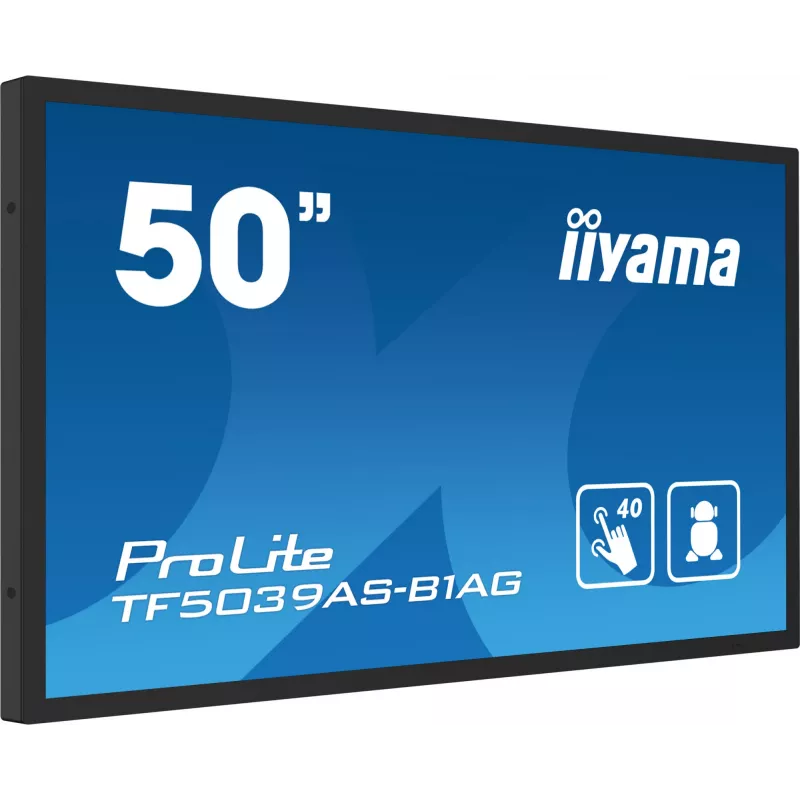 iiyama TF5039AS-B1AG kompiuterio monitorius 125,7 cm (49,5 colio) 3840 x 2160 pikselių 4K Ultra HD LED jutiklinis ekranas juodas