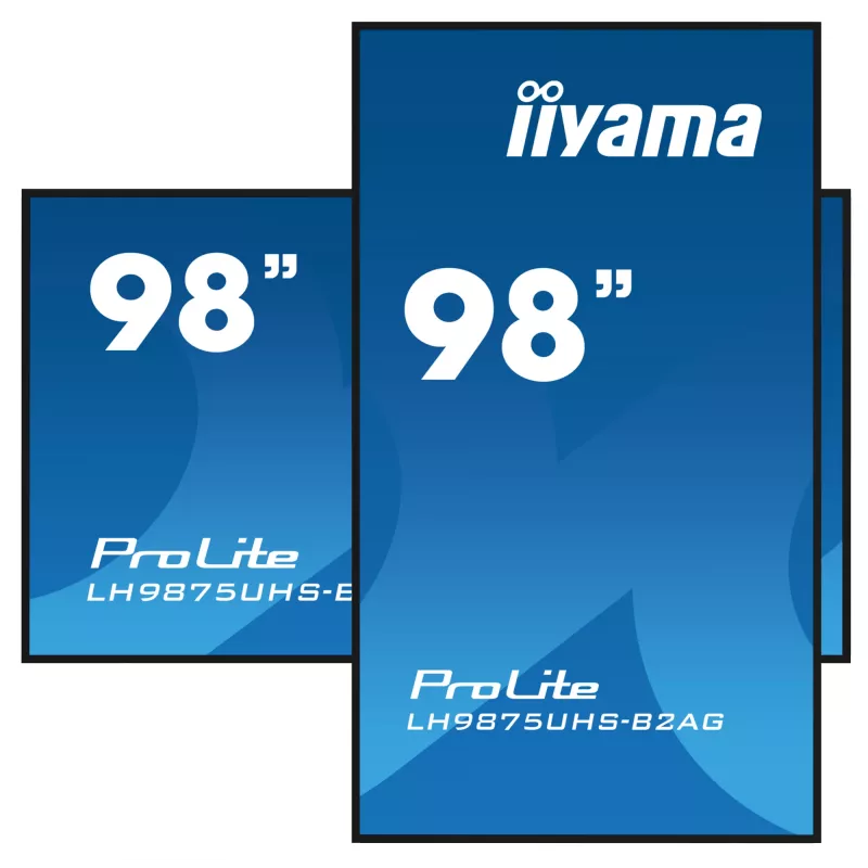 Skaitmeninių ženklų plokščiasis ekranas iiyama LH9875UHS-B2AG 97,5 colio LED 4K Ultra HD 3840 x 2160