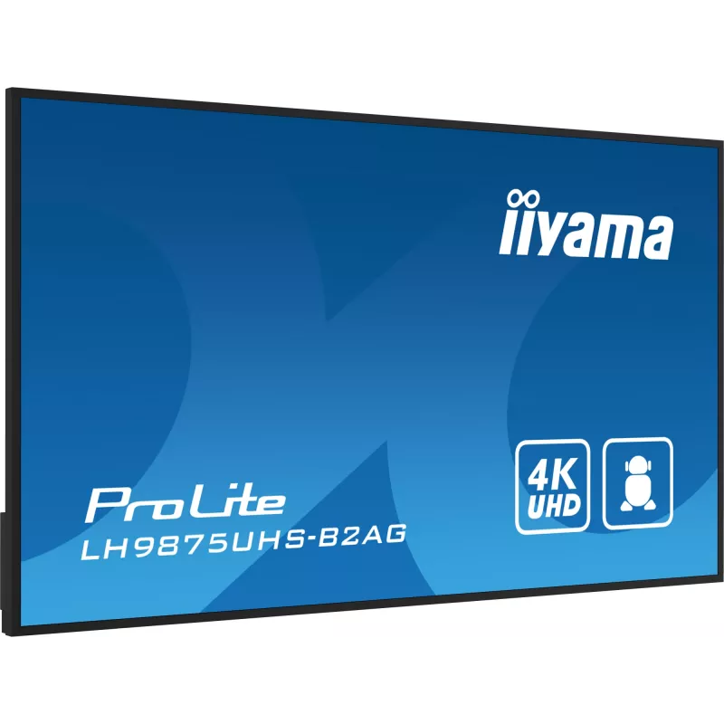 Skaitmeninių ženklų plokščiasis ekranas iiyama LH9875UHS-B2AG 97,5 colio LED 4K Ultra HD 3840 x 2160