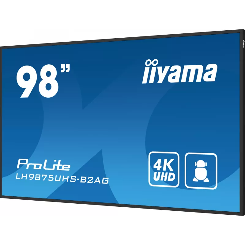 Skaitmeninių ženklų plokščiasis ekranas iiyama LH9875UHS-B2AG 97,5 colio LED 4K Ultra HD 3840 x 2160