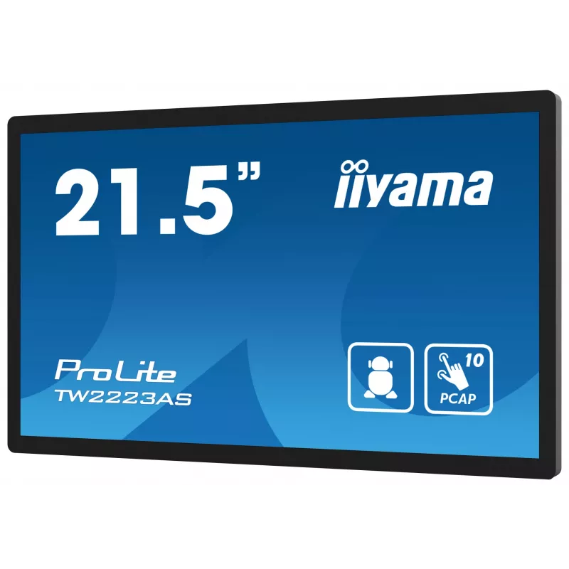 iiyama TW2223AS-B2 Interaktyvus skelbimų ekranas 54,6 cm (21,5 colio) „Full HD“ 345 cd/m², liečiamasis, su įmontuotu procesoriumi, „Android“, 24/7