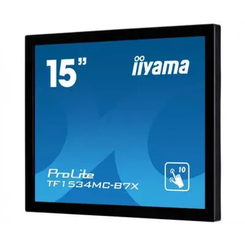 iiyama TF1534MC-B7X kompiuterio monitorius 38,1 cm (15 colių) 1024 x 768 pikselių XGA LED jutiklinis ekranas, skirtas keliems vartotojams, juodos spalvos