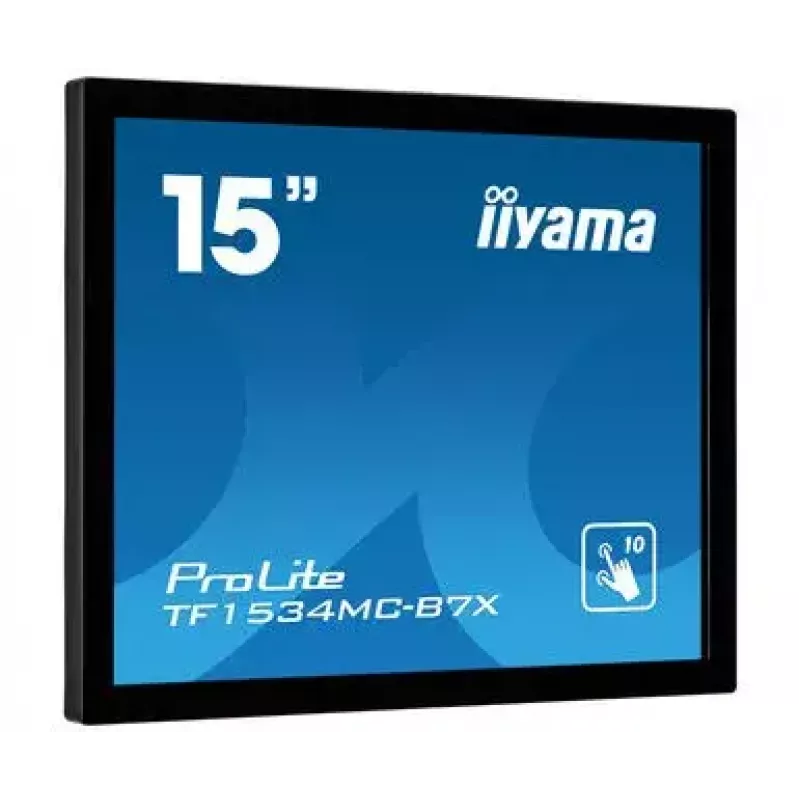 iiyama TF1534MC-B7X kompiuterio monitorius 38,1 cm (15 colių) 1024 x 768 pikselių XGA LED jutiklinis ekranas, skirtas keliems vartotojams, juodos spalvos