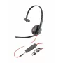 HP Poly Juodawire 3215 monofoninė USB-C ausinės +3.5mm jungtis +USB-C/A adapteris (Bulk)