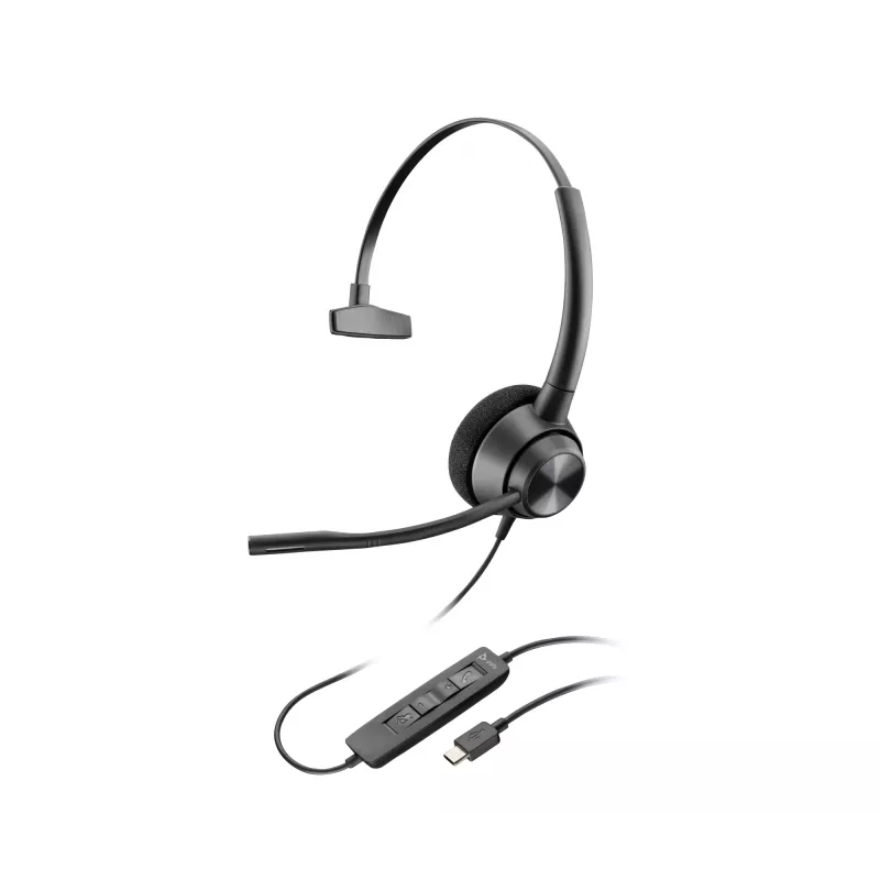 HP Poly EncorePro 310 USB-C vienpusis ausinių su mikrofonu komplektas TAA
