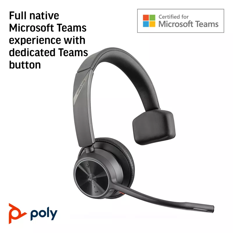 HP Poly Voyager 4310 Microsoft Teams sertifikuota USB-C ausinė + BT700 adapteris