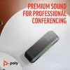 HP Poly Sync 40 Microsoft Teams sertifikuotas garsiakalbis, sidabrinis, Windows 10, Windows 11, MacOS, 30 h, RoHS, Federalinė ryšių komisija (FCC), CE, 38 mm