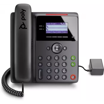 IP telefonas POLY Edge B10 juodas, laidinis ragelis, 2 linijos, LCD ekranas