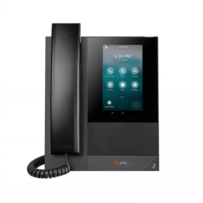 “HP Poly CCX 400” verslo medijos telefonas su atviruoju SIP ir PoE maitinimu