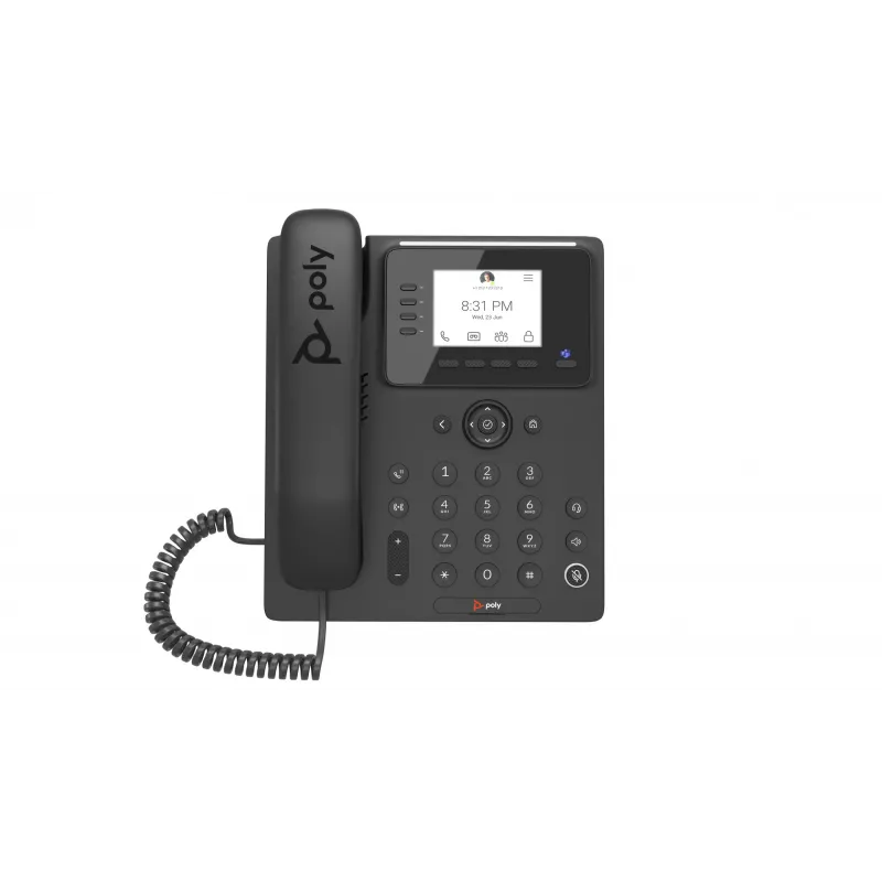 Stalinis IP telefonas Poly HP CCX 350, skirtas Microsoft Teams, palaiko PoE, verslo medijos telefonas