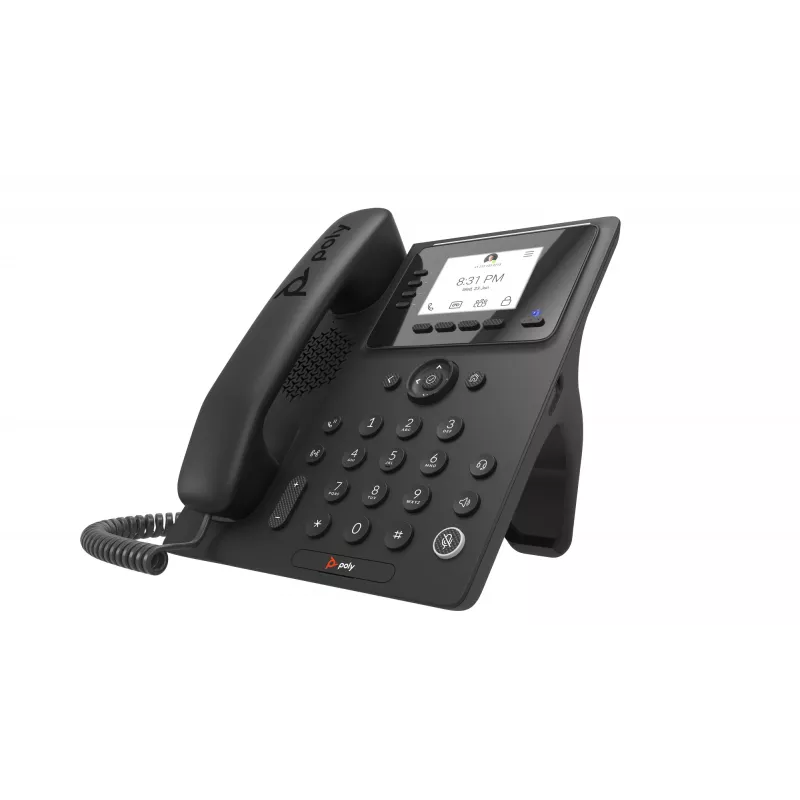 Stalinis IP telefonas Poly HP CCX 350, skirtas Microsoft Teams, palaiko PoE, verslo medijos telefonas