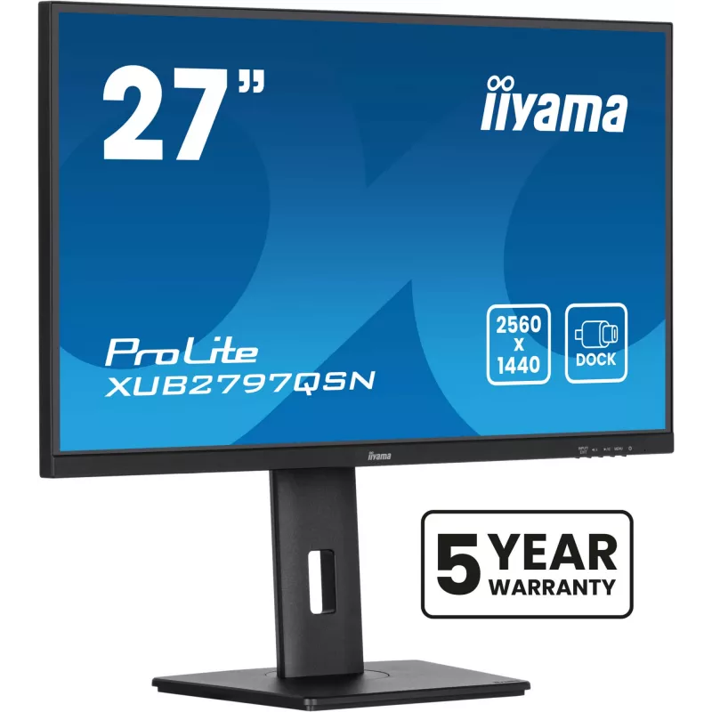 iiyama ProLite XUB2797QSN-B2 kompiuterio monitorius 68,6 cm (27 colių) 2560 x 1440 pikselių Quad HD LED juodas