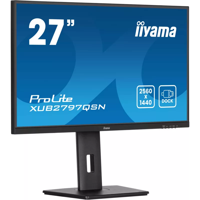 iiyama ProLite XUB2797QSN-B2 kompiuterio monitorius 68,6 cm (27 colių) 2560 x 1440 pikselių Quad HD LED juodas