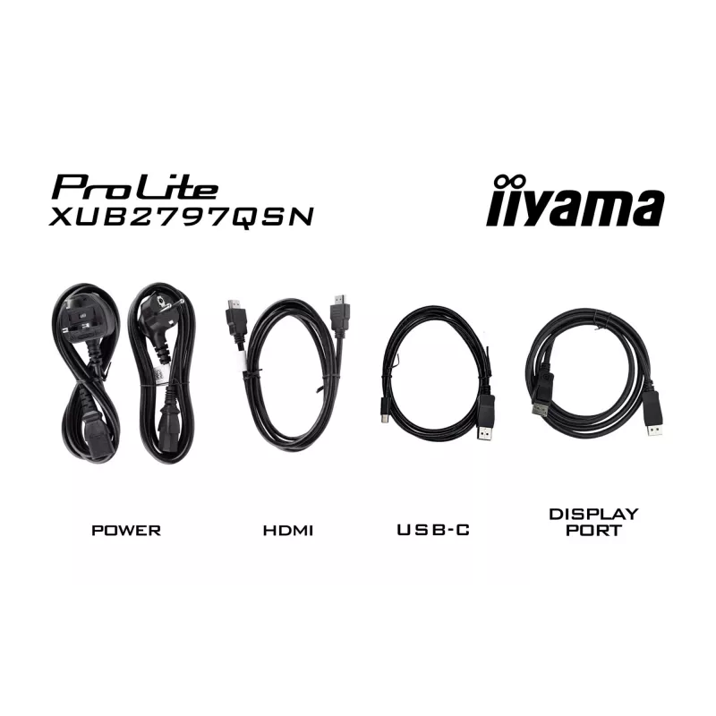 iiyama ProLite XUB2797QSN-B2 kompiuterio monitorius 68,6 cm (27 colių) 2560 x 1440 pikselių Quad HD LED juodas