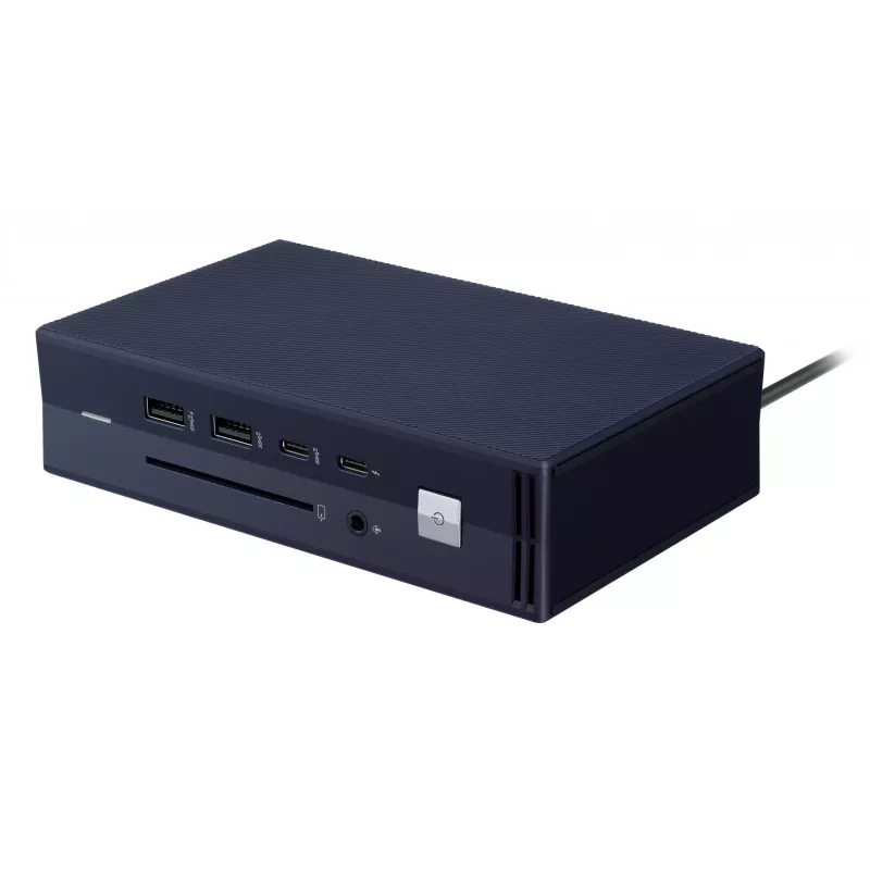 Docking stotelė ASUS SimPro Dock 2 Wired Thunderbolt 3 — HDMI 2.0, DP 1.4, VGA, 3x USB-A, TB3 pagrindinis, Gigabit Ethernet, Kensington užraktas