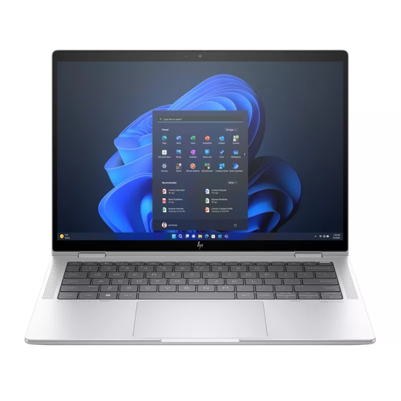 HP Elite x360 1040 G11 Intel Core Ultra 7 155H Hybrid (2-in-1) 35,6 cm (14 colių) jutiklinis ekranas 2,8K 32 GB LPDDR5x-SDRAM 1 TB SSD Wi-Fi 7 (802.11be) Windows 11 Pro AI PC sidabrinis