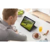 LOGITECH Folio Touch klaviatūros dėklas su apšvietimu ir jutikliniu kilimėliu Oxford Grey, skirtas iPad Air (4 kartos), vokiška QWERTZ