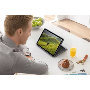 LOGITECH Folio Touch klaviatūros dėklas su apšvietimu ir jutikliniu kilimėliu Oxford Grey, skirtas iPad Air (4 kartos), vokiška QWERTZ
