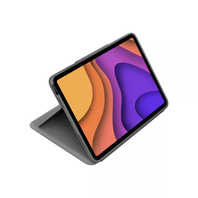 LOGITECH Folio Touch klaviatūros dėklas su apšvietimu ir jutikliniu kilimėliu Oxford Grey, skirtas iPad Air (4 kartos), vokiška QWERTZ