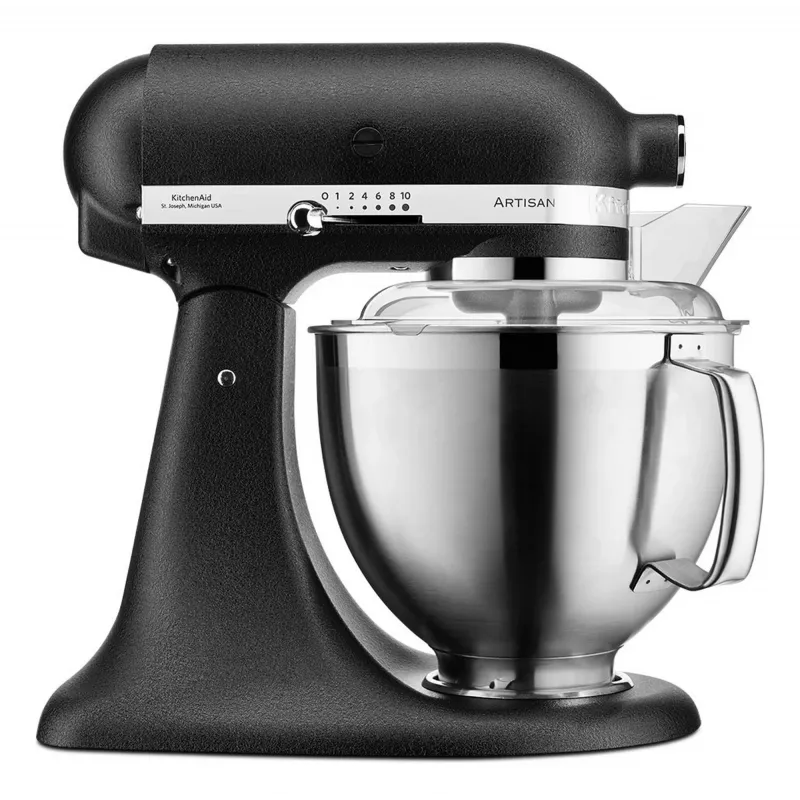 Virtuvinis kombainas KITCHENAID ARTISAN 5KSM185PS — 4,8 L nerūdijančio plieno dubuo, 300 W, 10 greičių, juodas