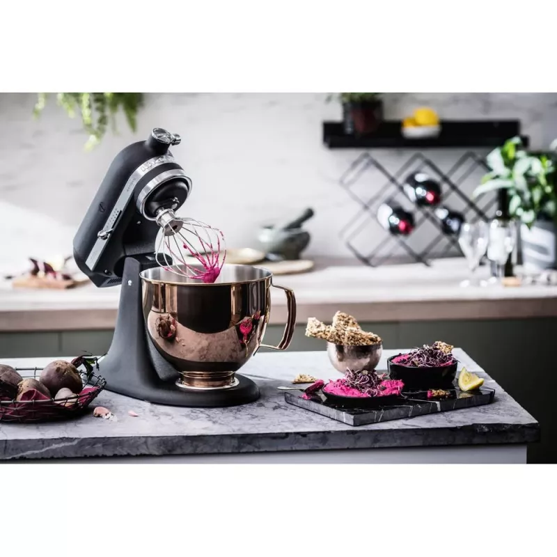 Virtuvinis kombainas KITCHENAID ARTISAN 5KSM185PS — 4,8 L nerūdijančio plieno dubuo, 300 W, 10 greičių, juodas