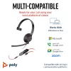 HP Poly Blackwire 5210 Monofoninė USB-C ausinė + 3,5 mm kištukas + USB-C/A adapteris (urmu)