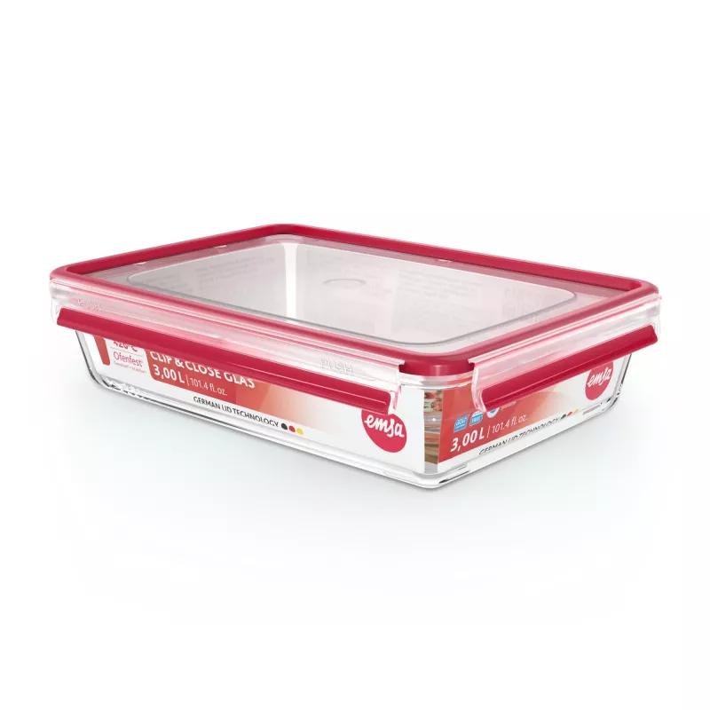 EMSA CLIP & CLOSE N10412 Rectangular Box 3 L Transparent 1 vnt.