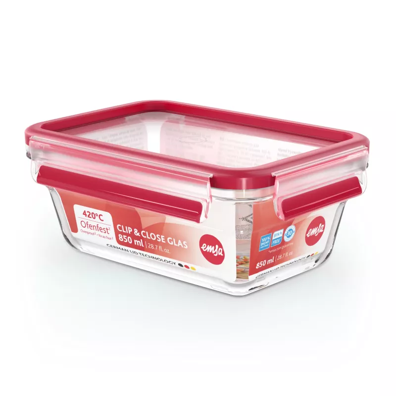 EMSA CLIP & CLOSE N10408 Rectangular Box 0.85 L Transparent 1 vnt.