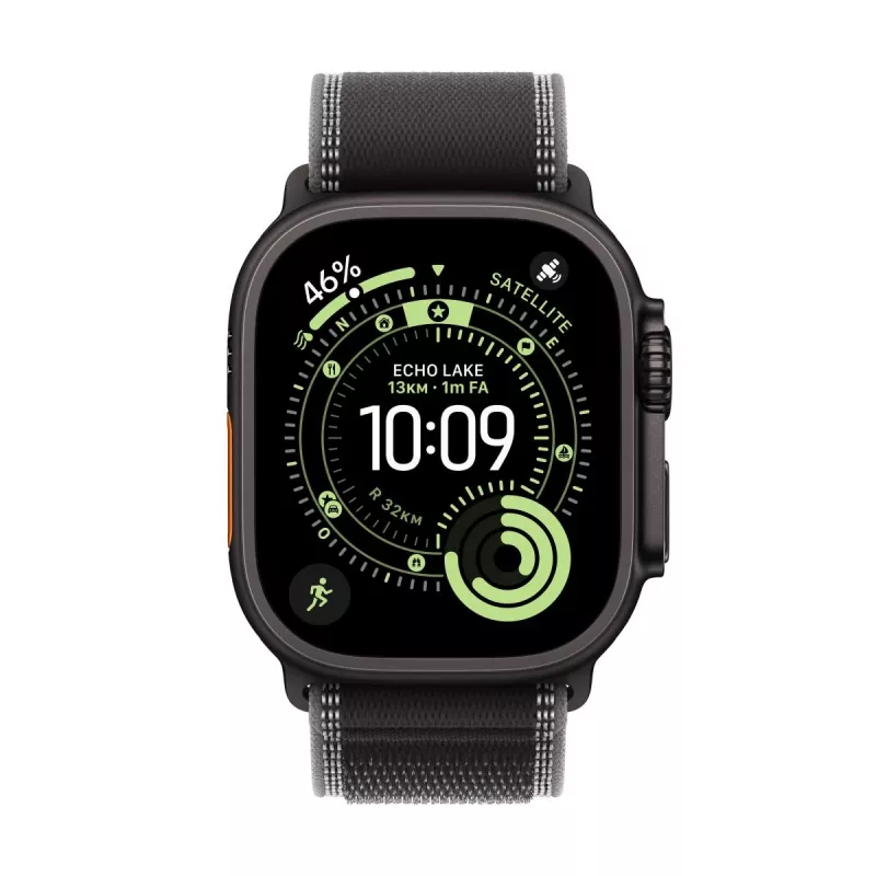 APPLE Watch Ultra 3 (2025) Lte 49mm Titanium Case With Trail Loop M/L - Juoda/tamsiai pilka