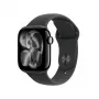 APPLE Watch Series 11 GPS 42mm korpusas iš juodo anoduoto aliuminio su juodu sportiniu dirželiu M/L