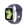 APPLE Watch Series 11 GPS 42mm sidabrinis aliuminio korpusas su purpuriniu „Fog“ sportiniu dirželiu S/M