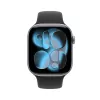 APPLE Watch Series 11 GPS 46mm kosminės pilkos spalvos aliuminio korpusas su juodu sportiniu dirželiu S/M