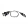 ATEN USB prievado į nuoseklųjį prievadą keitiklis, nerūdijantis plienas, permatomas, juodas, 0,35 m, USB Type-A, DB-9, kištukas, kištukas