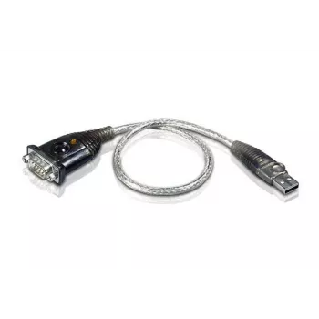 ATEN USB prievado į nuoseklųjį prievadą keitiklis, nerūdijantis plienas, permatomas, juodas, 0,35 m, USB Type-A, DB-9, kištukas, kištukas