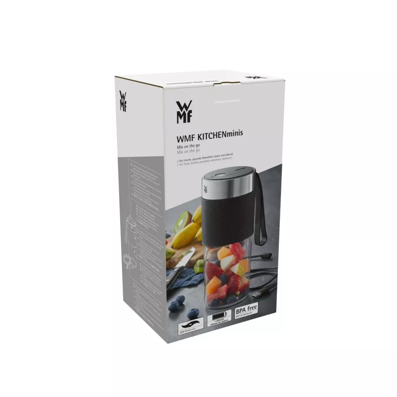 WMF KITCHENminis 0416700011 0,3 L stacionarus maišytuvas 50 W Juoda, Nerūdijantis plienas, Skaidrus