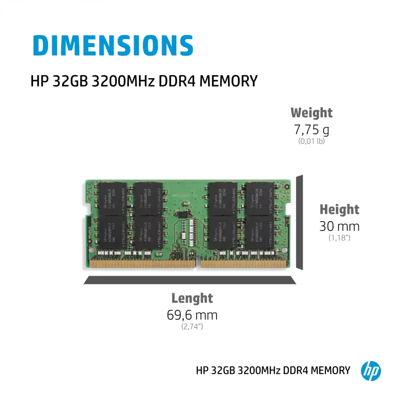 HP 4S967AA#AC3 atminties modulis 32 GB DDR4 260-pin SO-DIMM