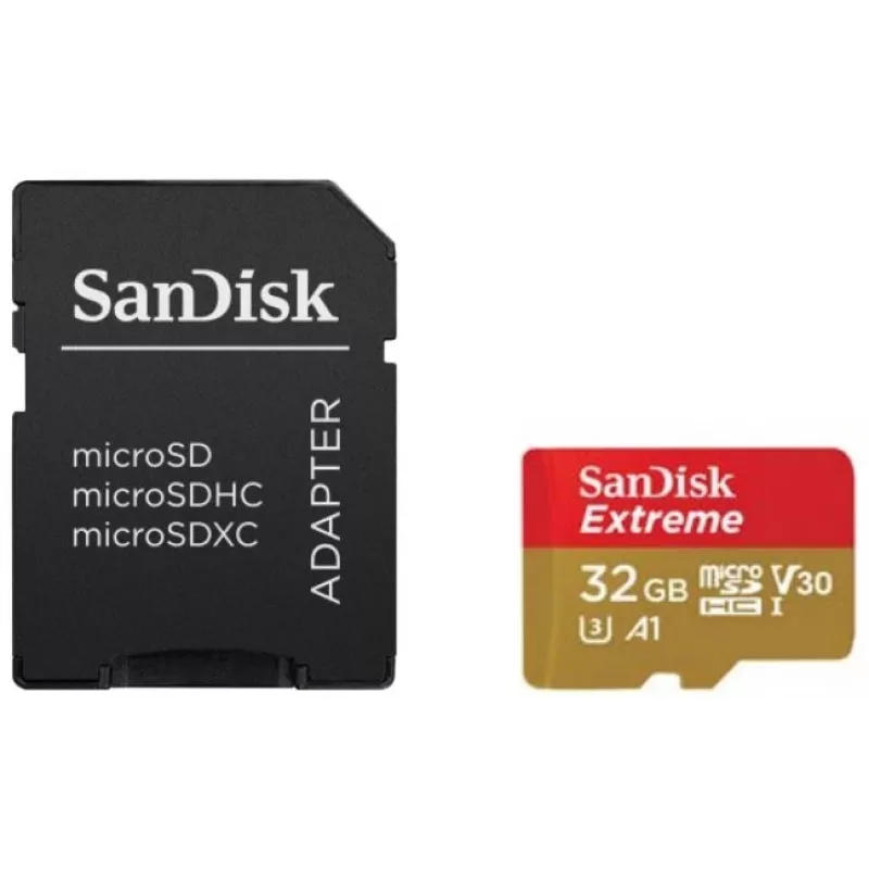 WESTERN DIGITAL SanDisk Micro SDHC atminties kortelė Extreme, 32 GB, 100 MB/s, 2 vnt. pakuotė