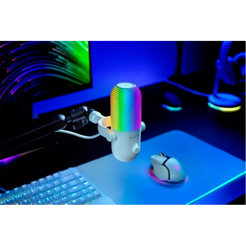 Kompiuterio mikrofonas Razer Seiren V3 Chroma White