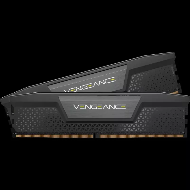 CORSAIR atmintis 32GB (2x16GB) DDR5 DRAM 6400MT/s CL36 atminties rinkinys Vengeance – juoda