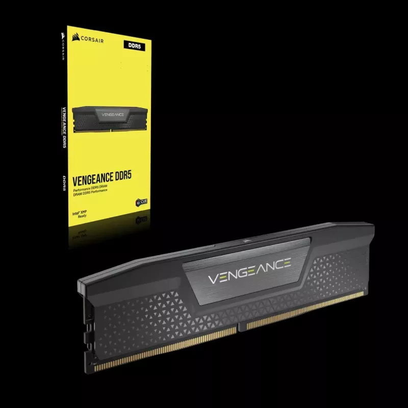 CORSAIR atmintis 32GB (2x16GB) DDR5 DRAM 6400MT/s CL36 atminties rinkinys Vengeance – juoda