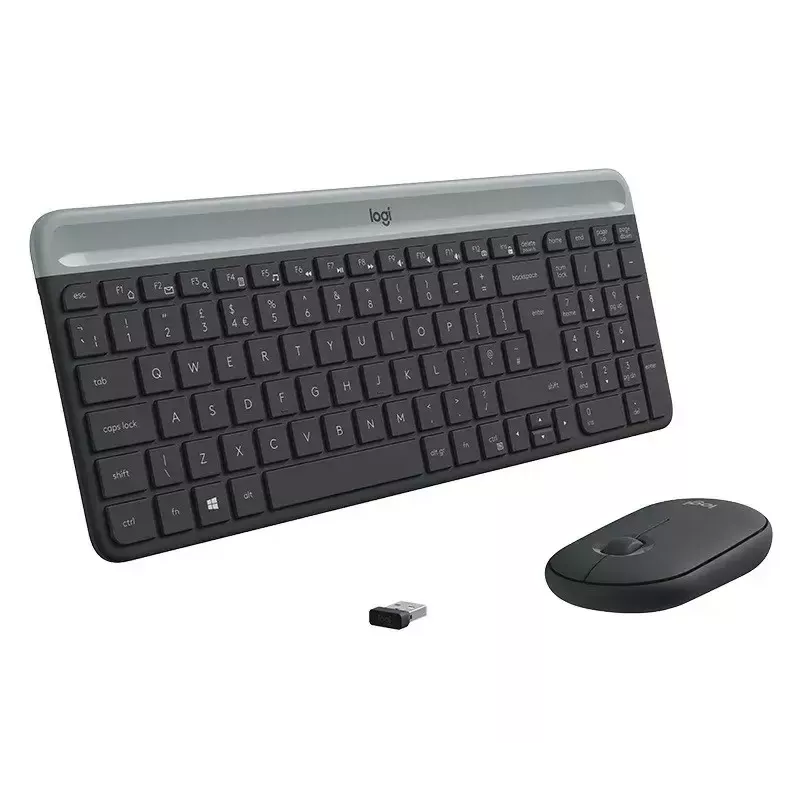 Logitech MK470 belaidė klaviatūra+pelė, grafito spalva, pelė įtraukta, QWERTY US, USB