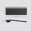 Logitech MK470 belaidė klaviatūra+pelė, grafito spalva, pelė įtraukta, QWERTY US, USB