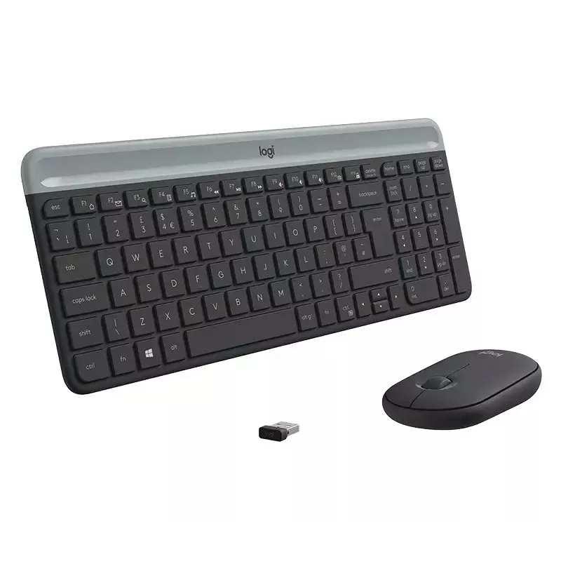 Logitech MK470 belaidė klaviatūra+pelė, grafito spalva, pelė įtraukta, QWERTY US, USB