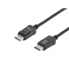 Equip DisplayPort 2.1 laidas, 2,0 m, 16K/60Hz, 40Gbps, 2 m, DisplayPort, DisplayPort, Kištukas, Kištukas, 15360 x 8640 pikseliai