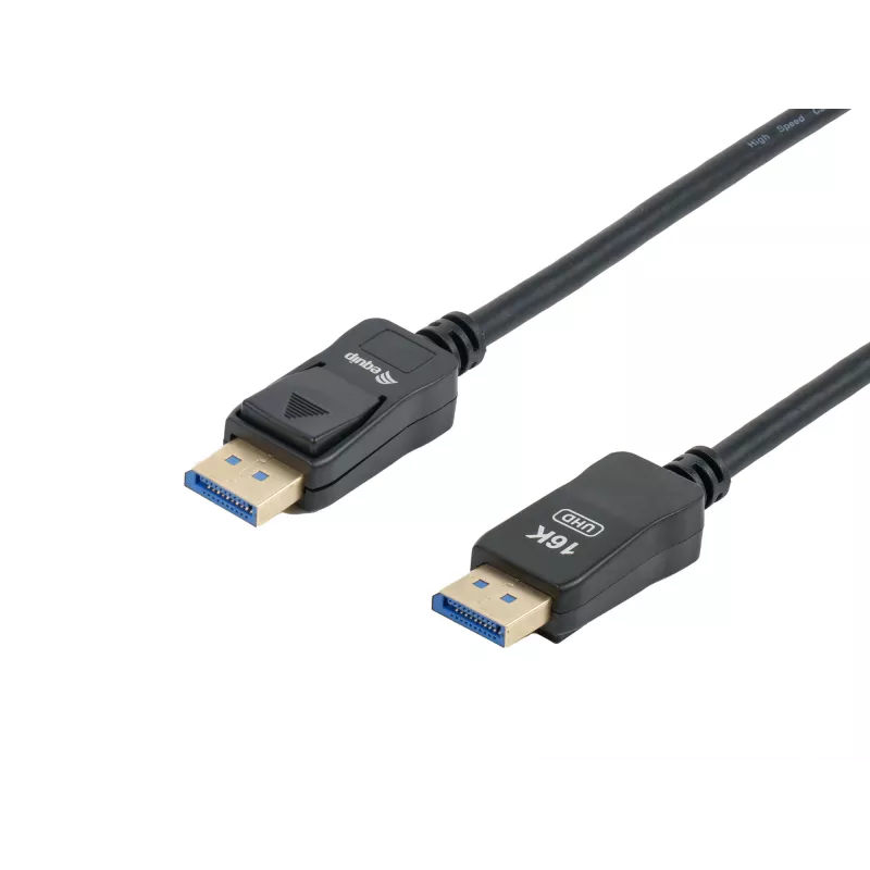 Equip DisplayPort 2.1 laidas, 2,0 m, 16K/60Hz, 40Gbps, 2 m, DisplayPort, DisplayPort, Kištukas, Kištukas, 15360 x 8640 pikseliai